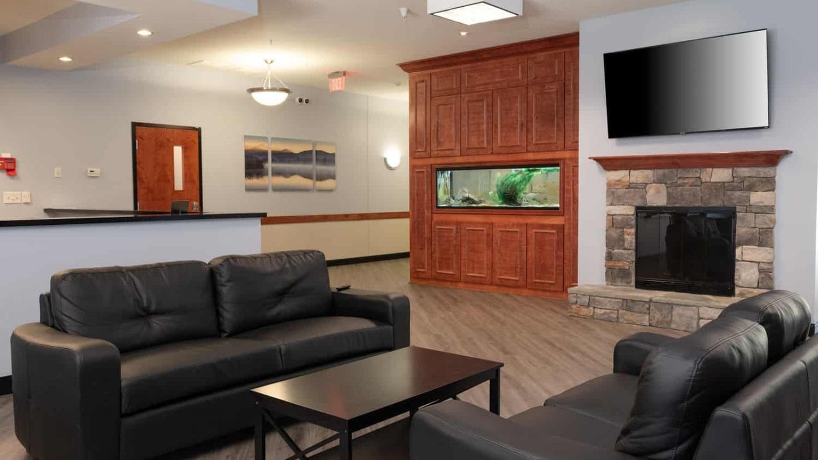 Living Area with Fireplace